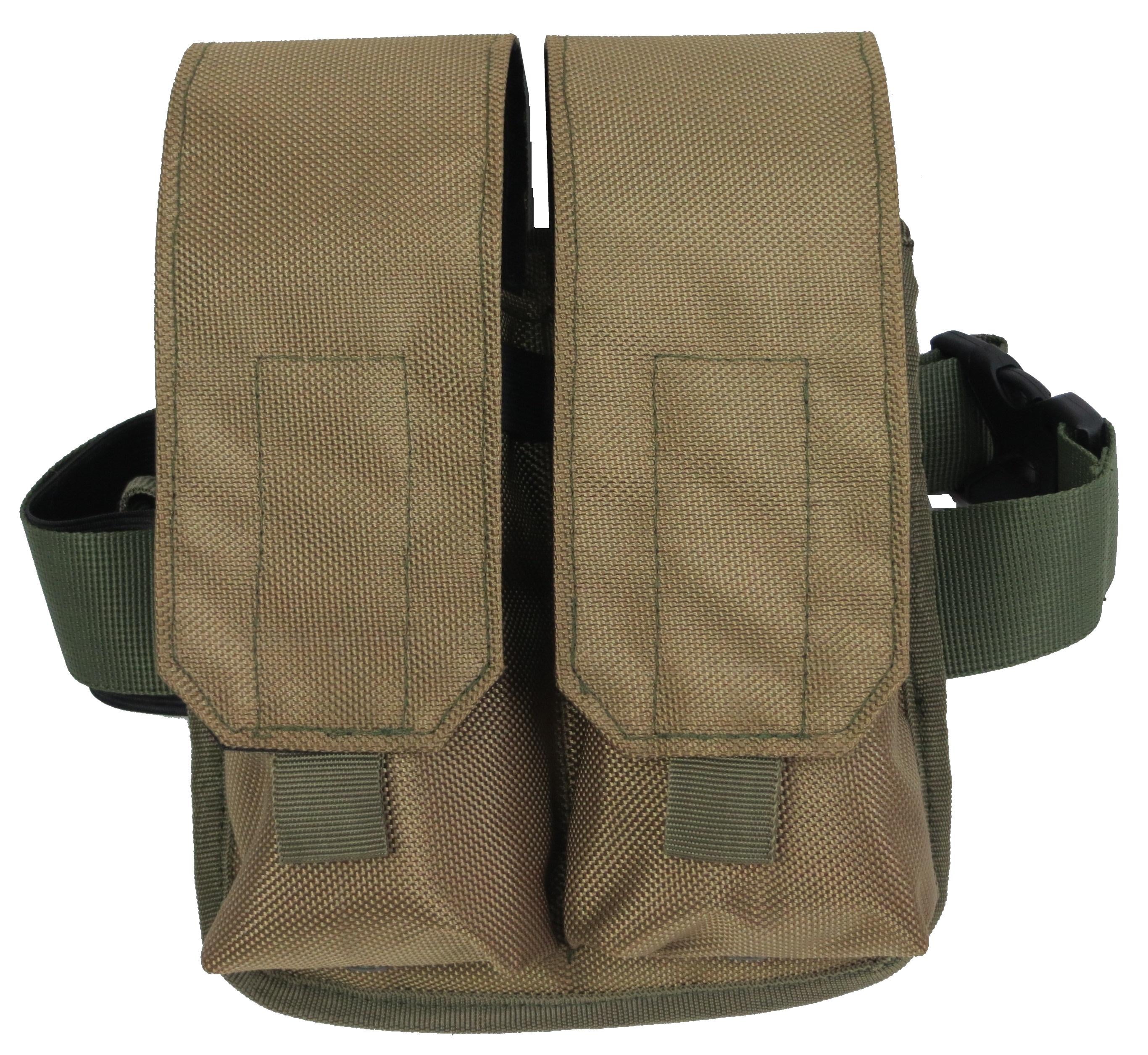Подсумок АК Ukr Military на ногу/бедро для двух автоматных рожков Койот (S1645308)