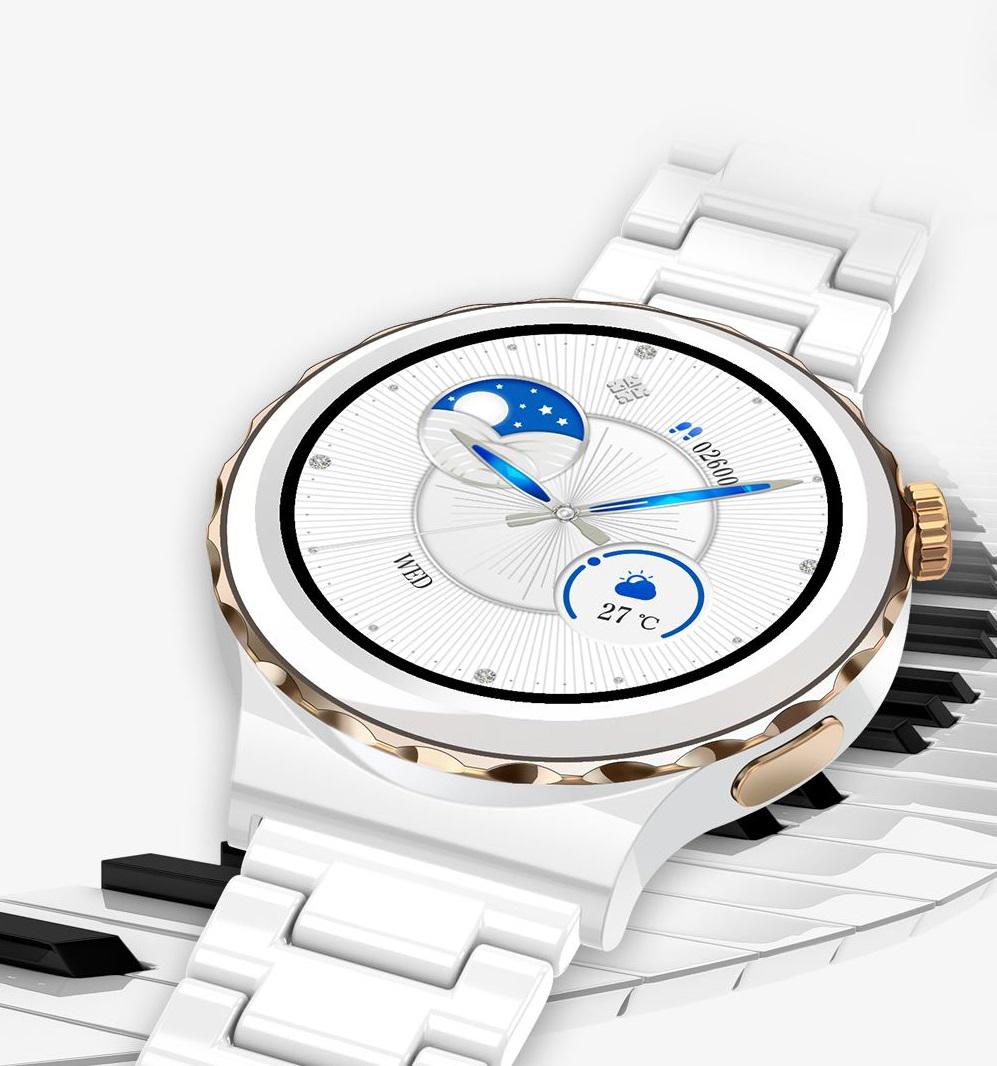 Смарт-годинник жіночий Lemfo HK43 2 ремінці Білий - фото 2 Смарт-годинник жіночий Lemfo HK43 2 ремінці Білий - фото 2