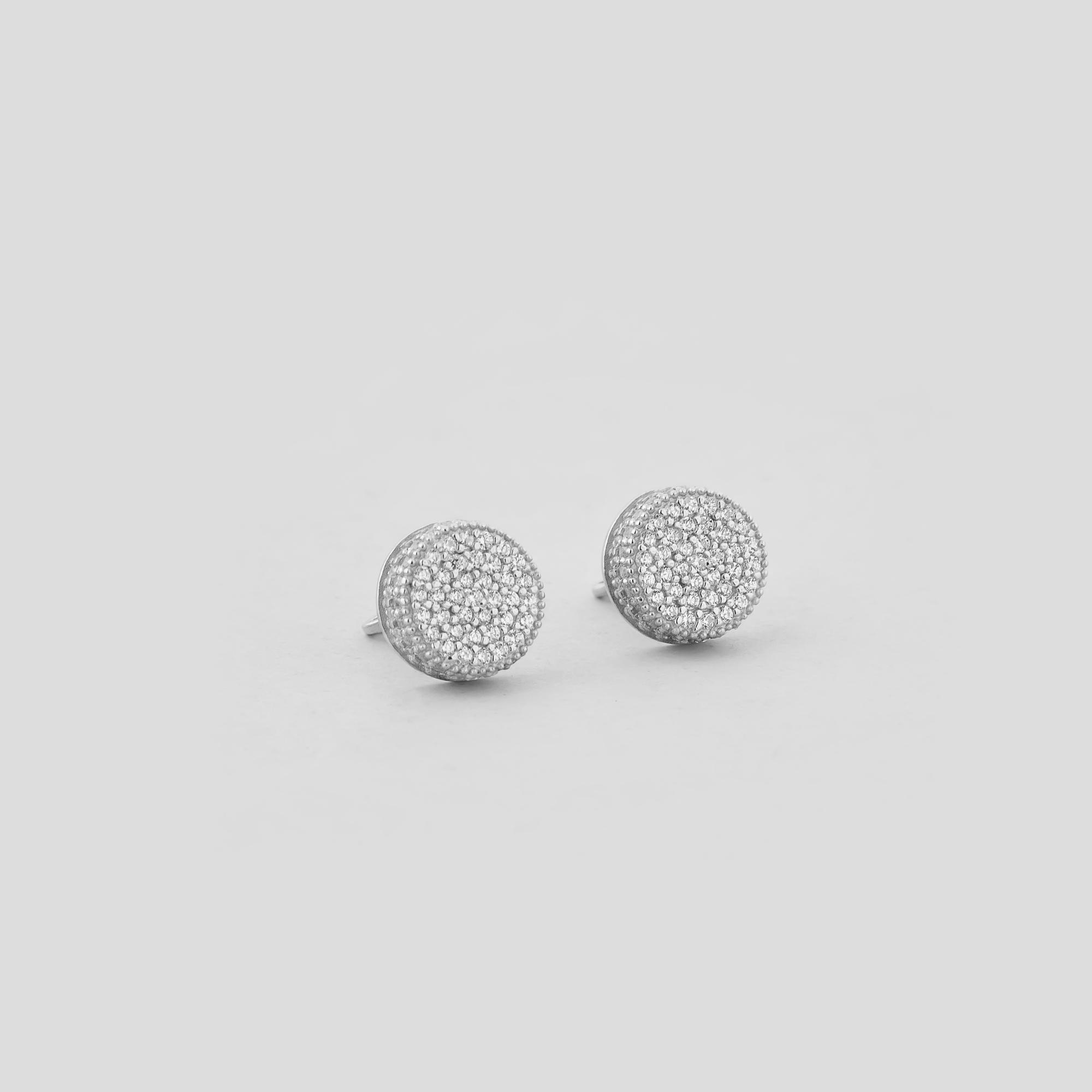 Серебряные серьги Minimal Мерцающий рассвет (17977)
