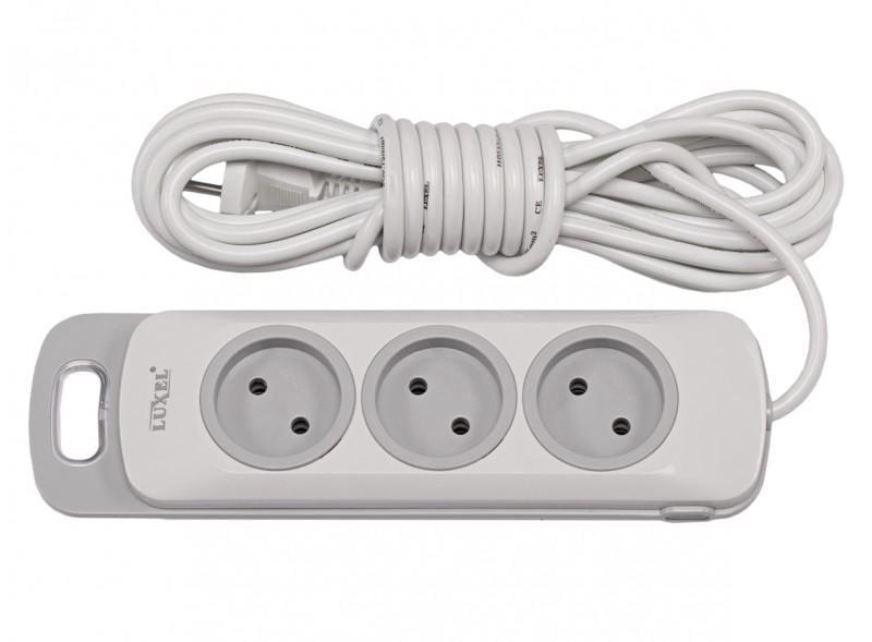 Подовжувач тримісний мережевий Luxel Nota без заземлення 3 м (4123)