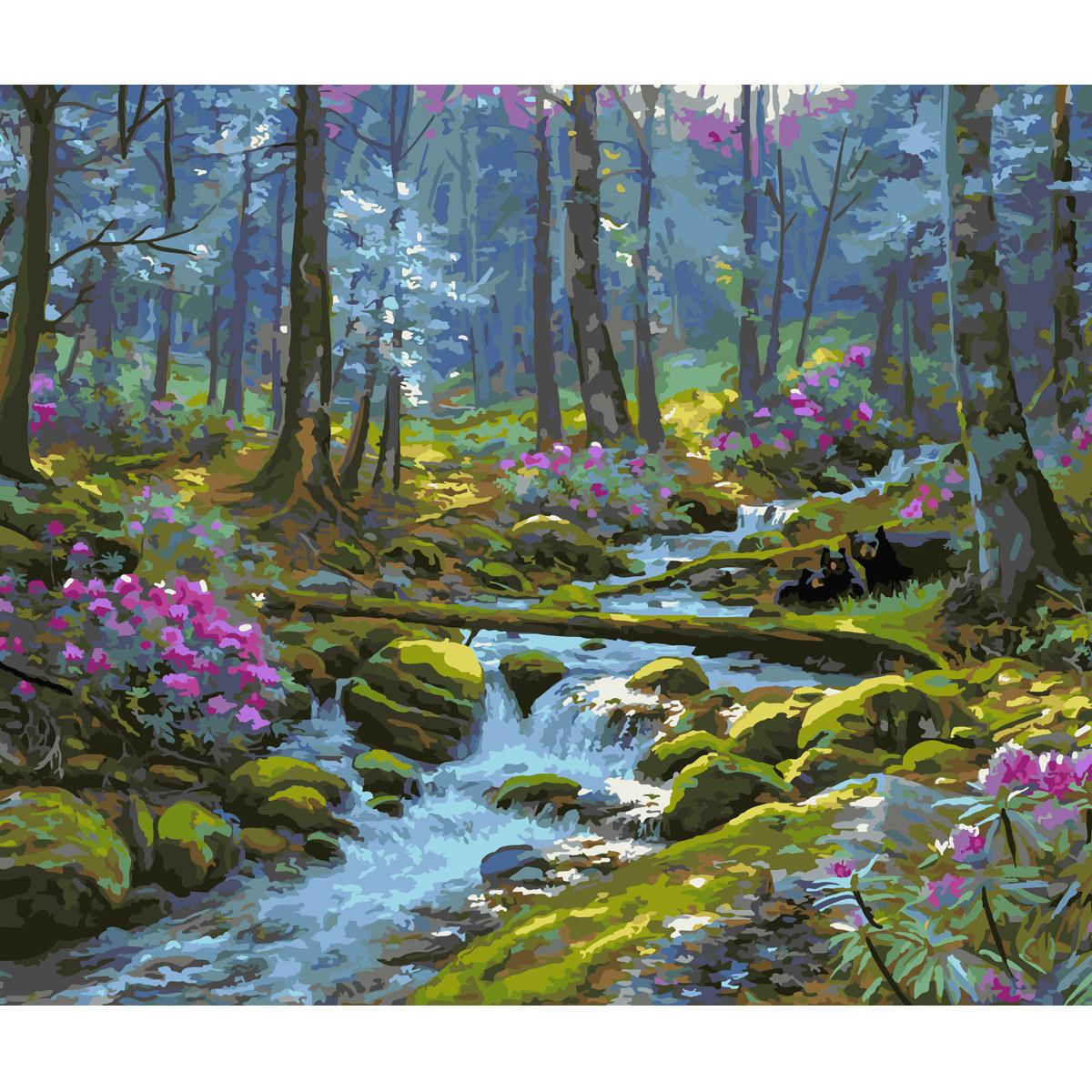 Картина по номерам Strateg Премиум Среди леса 40x50 см (SY6607)