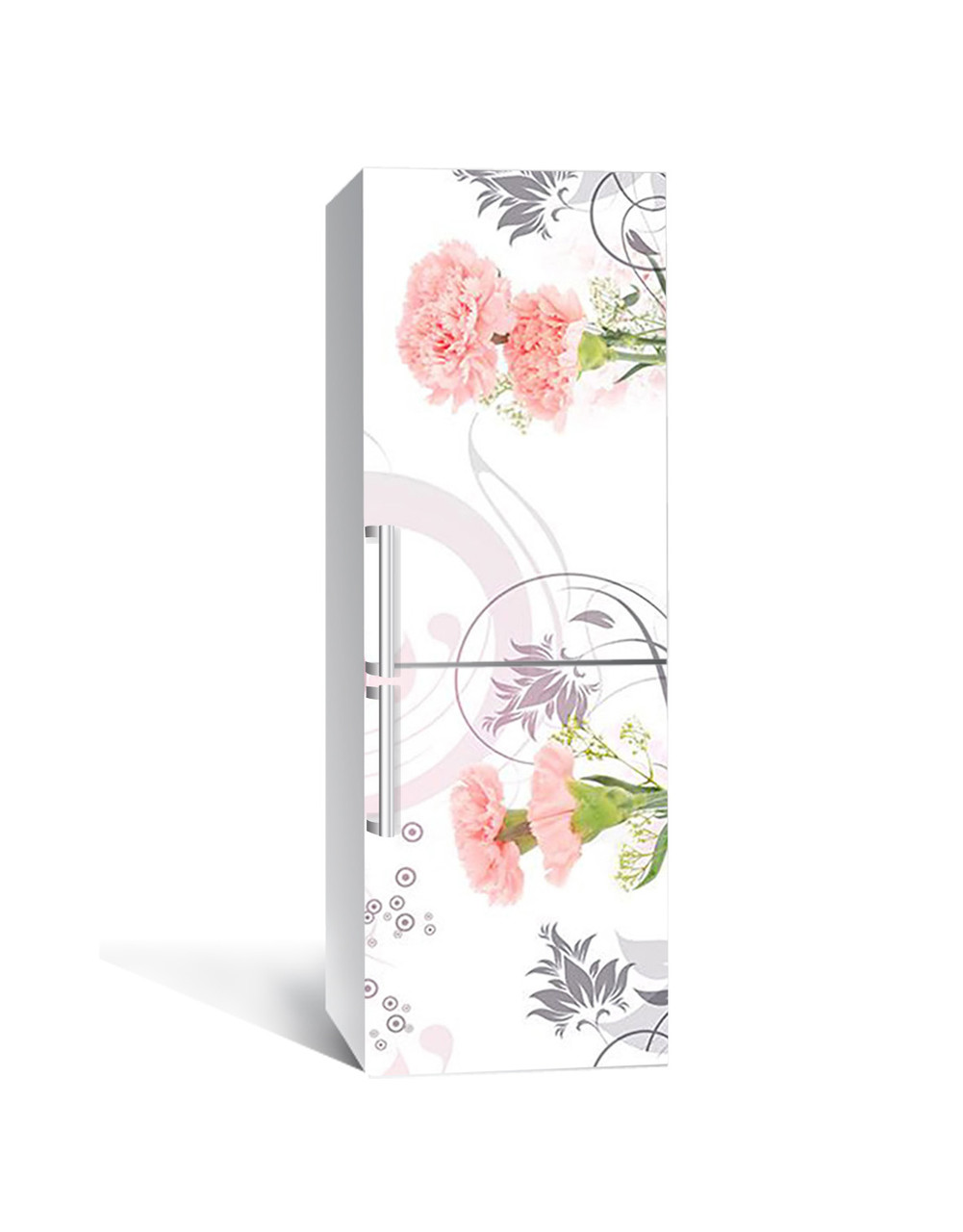 Наклейка на холодильник Zatarga Розовые Гвоздики 650х2000 мм (1294193421)