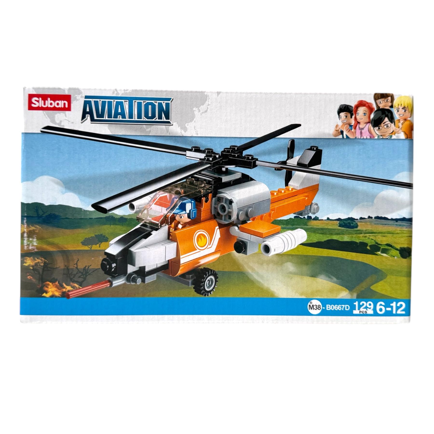 Конструктор Sluban M38-B0667D Авиация Вертолет в коробке (113434)