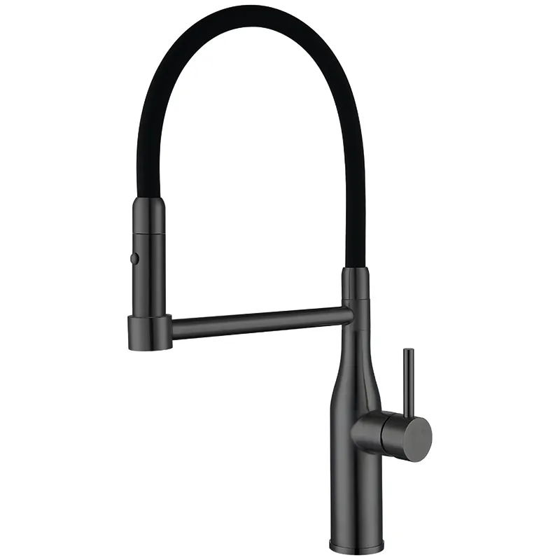 Смеситель для кухни KOER KI-70005-05 с силиконовым изливом нержавеющая сталь Черный (KR5005) Смеситель для кухни KOER KI-70005-05 с силиконовым изливом нержавеющая сталь Черный (KR5005)