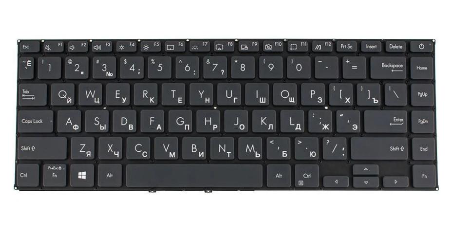 Клавиатура для ноутбука Asus X435 series rus без фрейма/подсветки клавиш Black (169461)