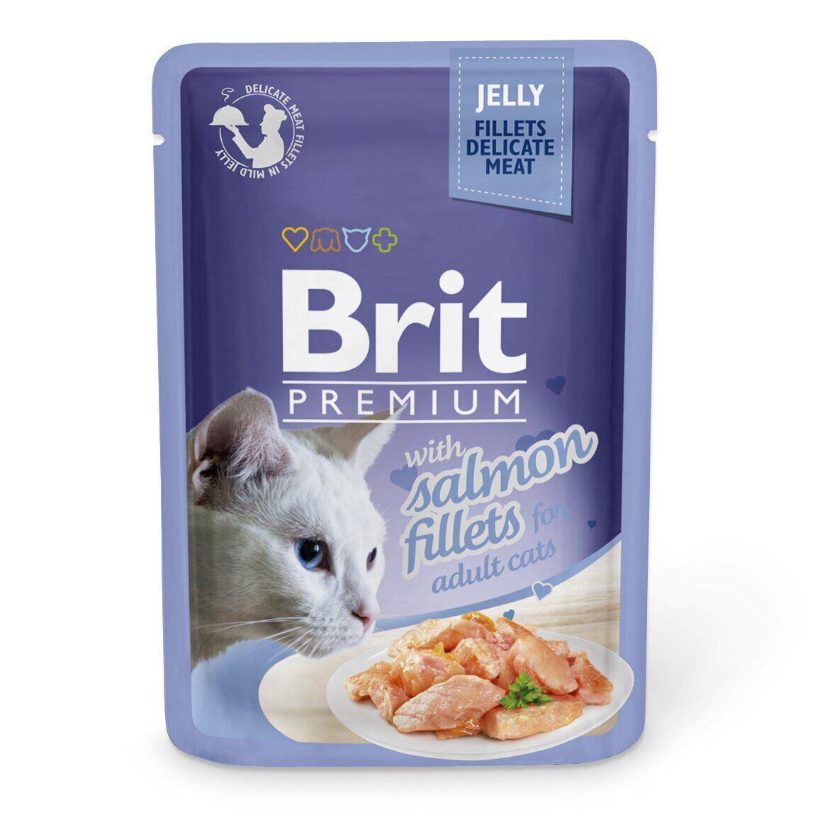 Корм вологий Brit Premium Cat Salmon Fillets Jelly pouch філе лосося в желе для кішок 85 г (111242/487) Корм вологий Brit Premium Cat Salmon Fillets Jelly pouch філе лосося в желе для кішок 85 г (111242/487)