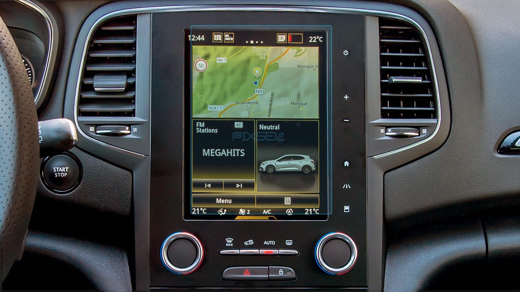 Захисне скло Pixsel гібридне матове на монітор Renault MEGANE 8,6“ 2018