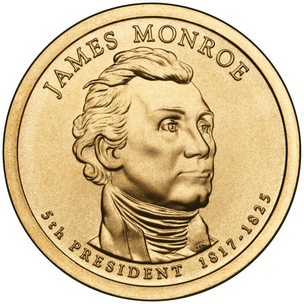 Коллекционная монета США 1 доллар 2008 P «5-й Президент Джеймс Монро» UNC (KM#426)