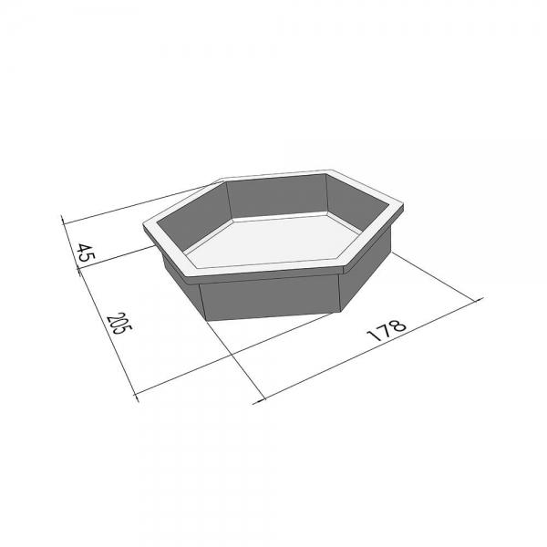 Форми для тротуарної плитки Верес-2007 Шестигранник гладкий 45 мм (11702-2670) - фото 2 Форми для тротуарної плитки Верес-2007 Шестигранник гладкий 45 мм (11702-2670) - фото 2