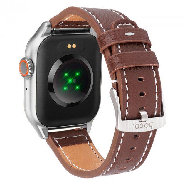 Смарт-годинник Hoco Y17 BT Call Track HeartRate IP67 Срібний (12837306) - фото 4