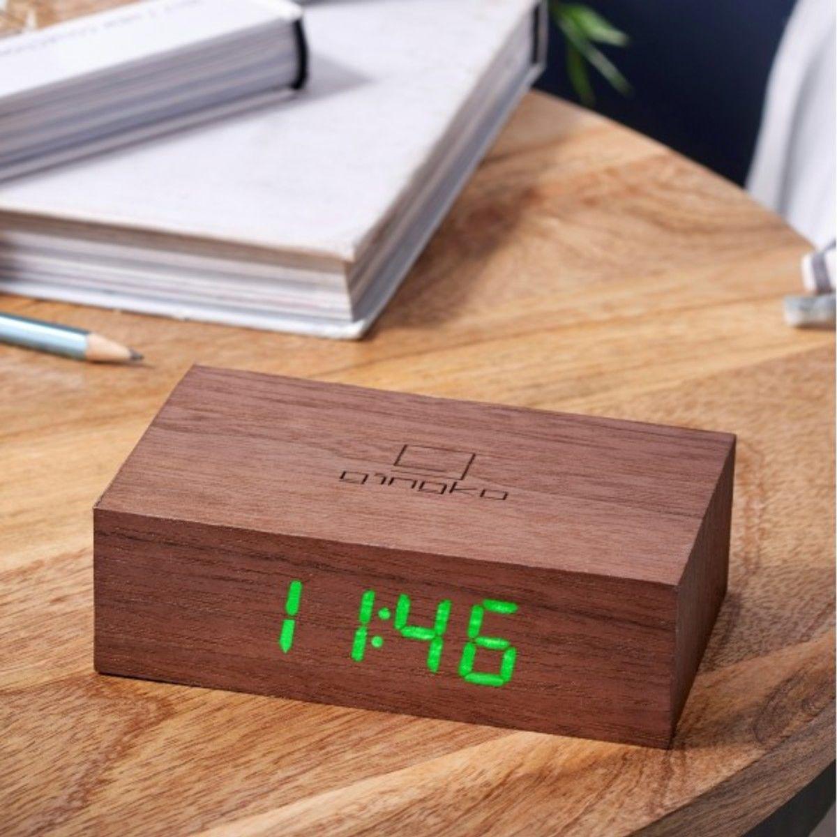 Смарт часы будильник Flip Орех (23734)