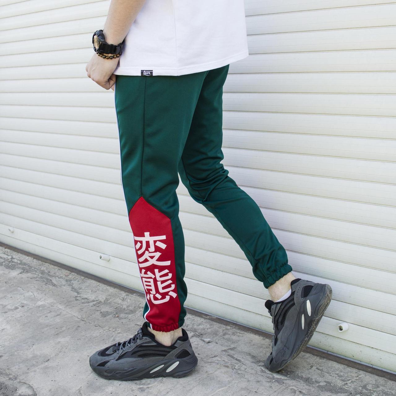 Спортивные штаны Red And Dog Крид Иероглиф S Green (2902)