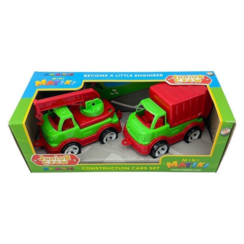 Набор машинок Бамсик Кран с мусоровозом 002/15 Green/Red (2812464406)