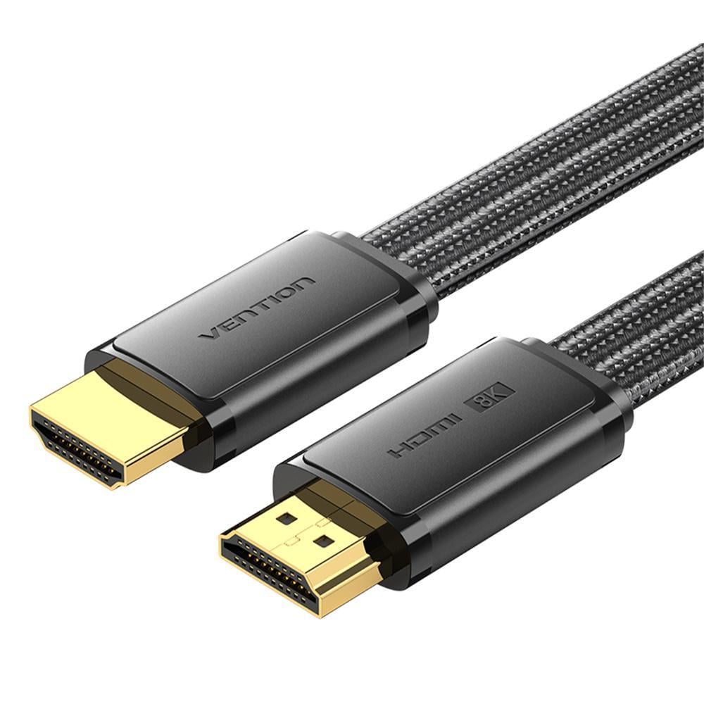 Кабель HDMI плоский V Vention v2.1/2 м 8K Черный (ALKBH) Кабель HDMI плоский V Vention v2.1/2 м 8K Черный (ALKBH)