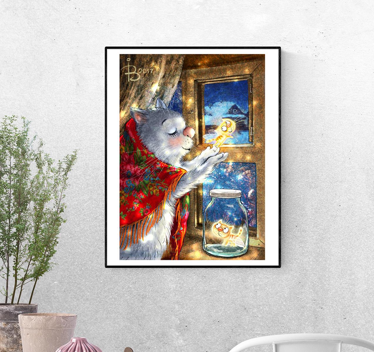 Постер Лети-лети, котофеечка! формат А-2