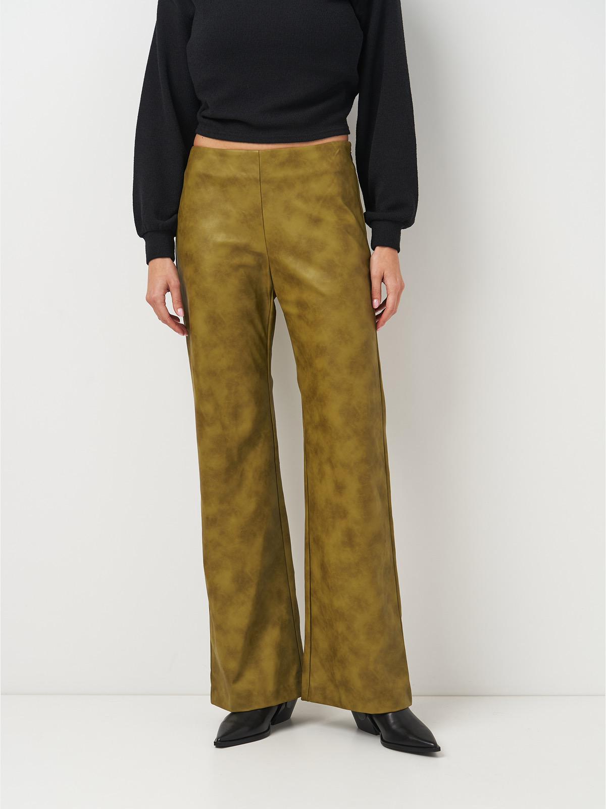 Брюки из искусственной кожи р. 38 Хаки (3001187wer)