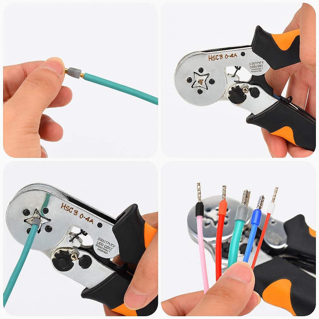 Кримпер для гильз 0,25-10 мм2 и 1200 гильз в кейсе (28112664) - фото 3