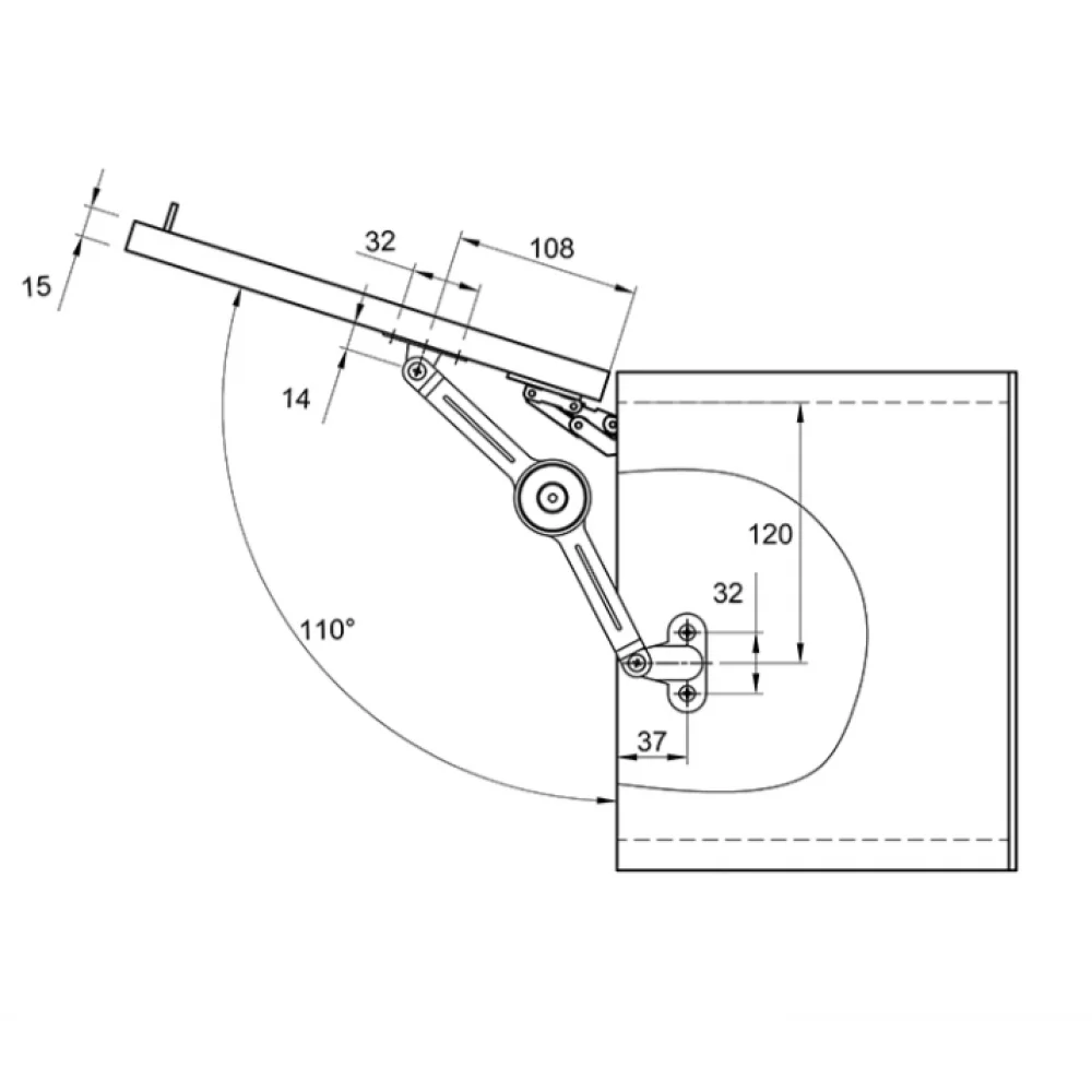 Меблевий ліфт HUWILL механічний барний тримач Хром (PM0495) - фото 4 Меблевий ліфт HUWILL механічний барний тримач Хром (PM0495) - фото 4