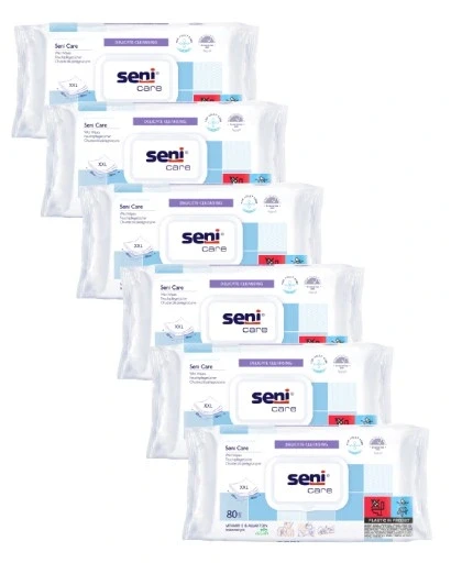 Вологі серветки SENI Care 80 шт. 6 упак. Вологі серветки SENI Care 80 шт. 6 упак.