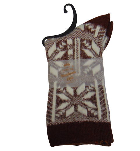 Носки теплые альпака Корона 2551-16 р. 37-41 Коричневый (1975976683)