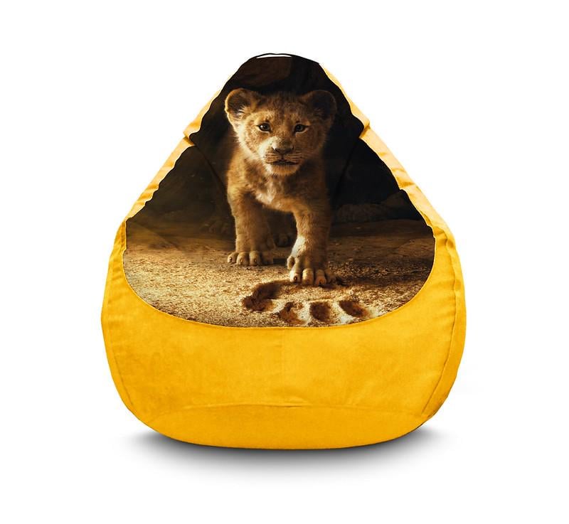 Кресло мешок Lion King 2019 Флок XL 80х110 см Желтый Кресло мешок Lion King 2019 Флок XL 80х110 см Желтый