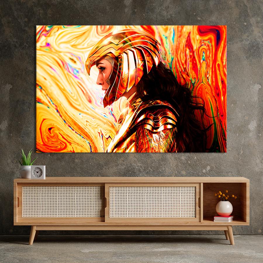 Настенний декор Чудо-женщина Галь Гадот 120x80 см (A16-1)