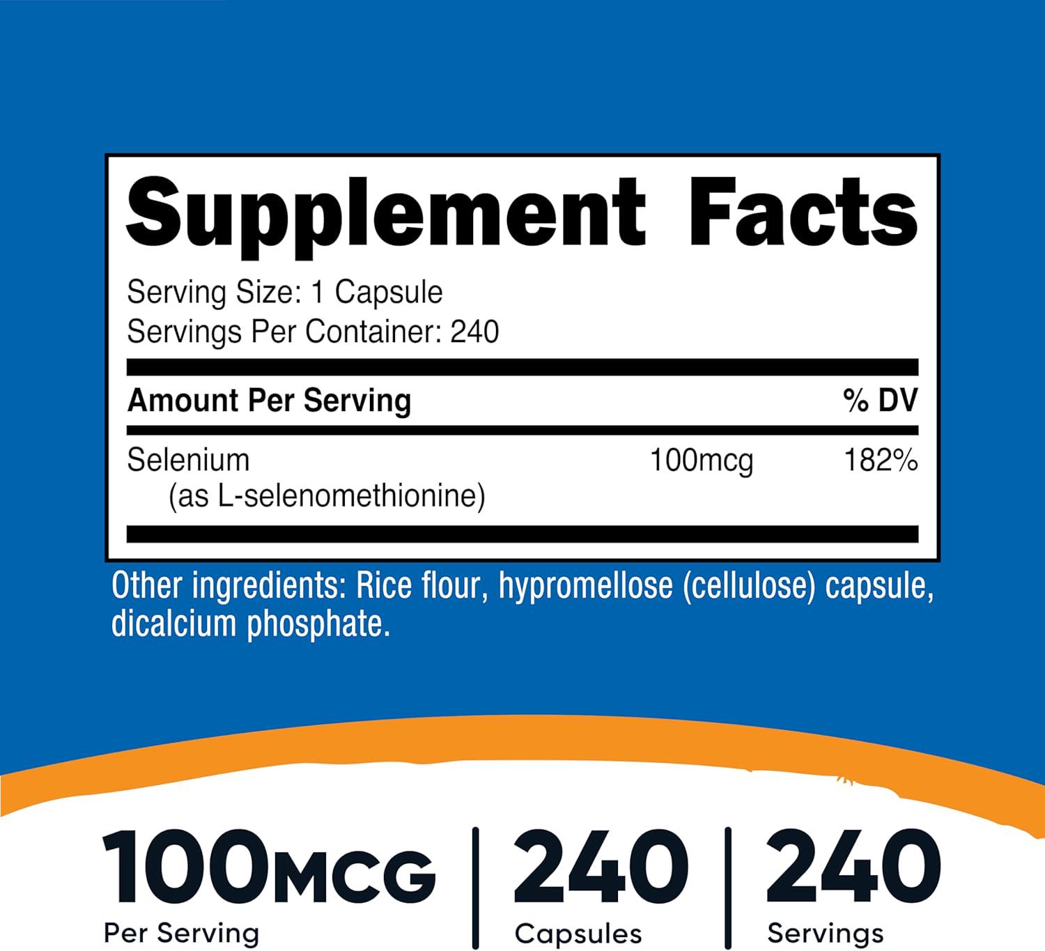 Селен Nutricost Selenium 100 mcg 240 caps - фото 2 Селен Nutricost Selenium 100 mcg 240 caps - фото 2