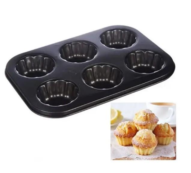Форма для кексов и маффинов A-PLUS 2096 фигурная 6 ячеек - фото 3 Форма для кексов и маффинов A-PLUS 2096 фигурная 6 ячеек - фото 3