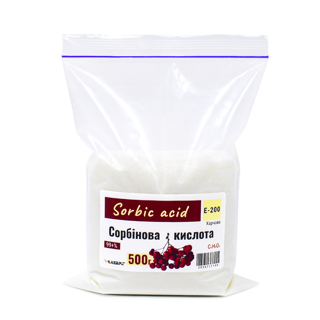Харчова добавка ТМ Клебріг Сорбінова кислота Е-200 500 г (2055717140)