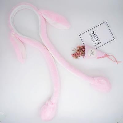 Обруч Заяц с поднимающимися ушами Розовый (2316186053) - фото 4