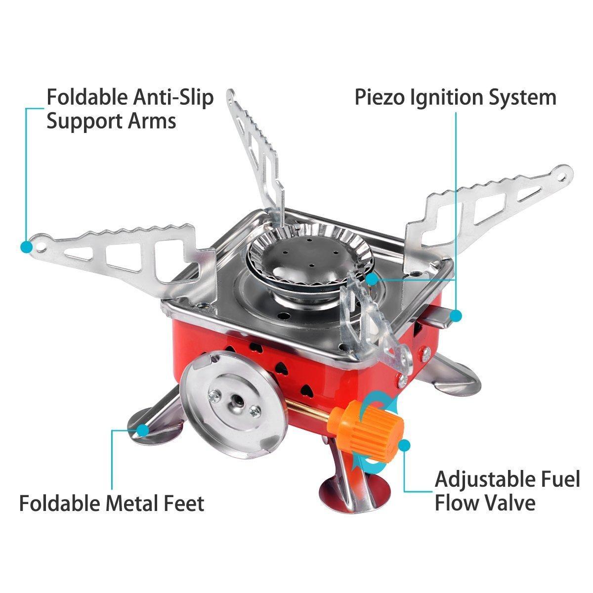 Газовая горелка Portable Stove с пьезоподжигом и 4 Баллона (a90ca2f6) - фото 3