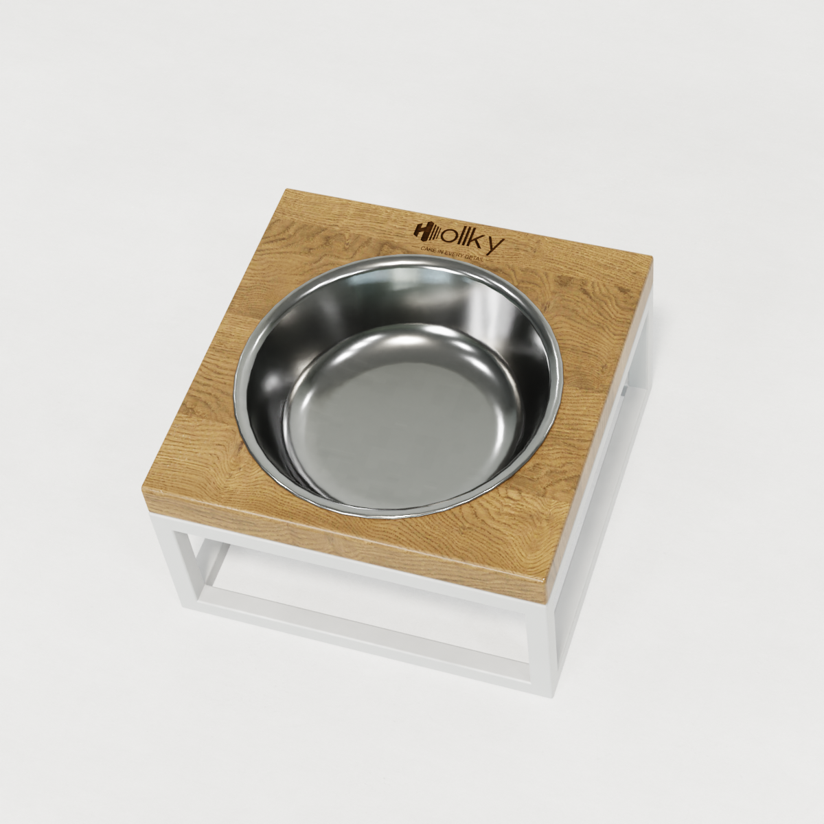 Миска на подставке для кошек и маленьких собак Hollky Base Solo S 0,45 л (S-18187-WHNT) - фото 4 Миска на подставке для кошек и маленьких собак Hollky Base Solo S 0,45 л (S-18187-WHNT) - фото 4