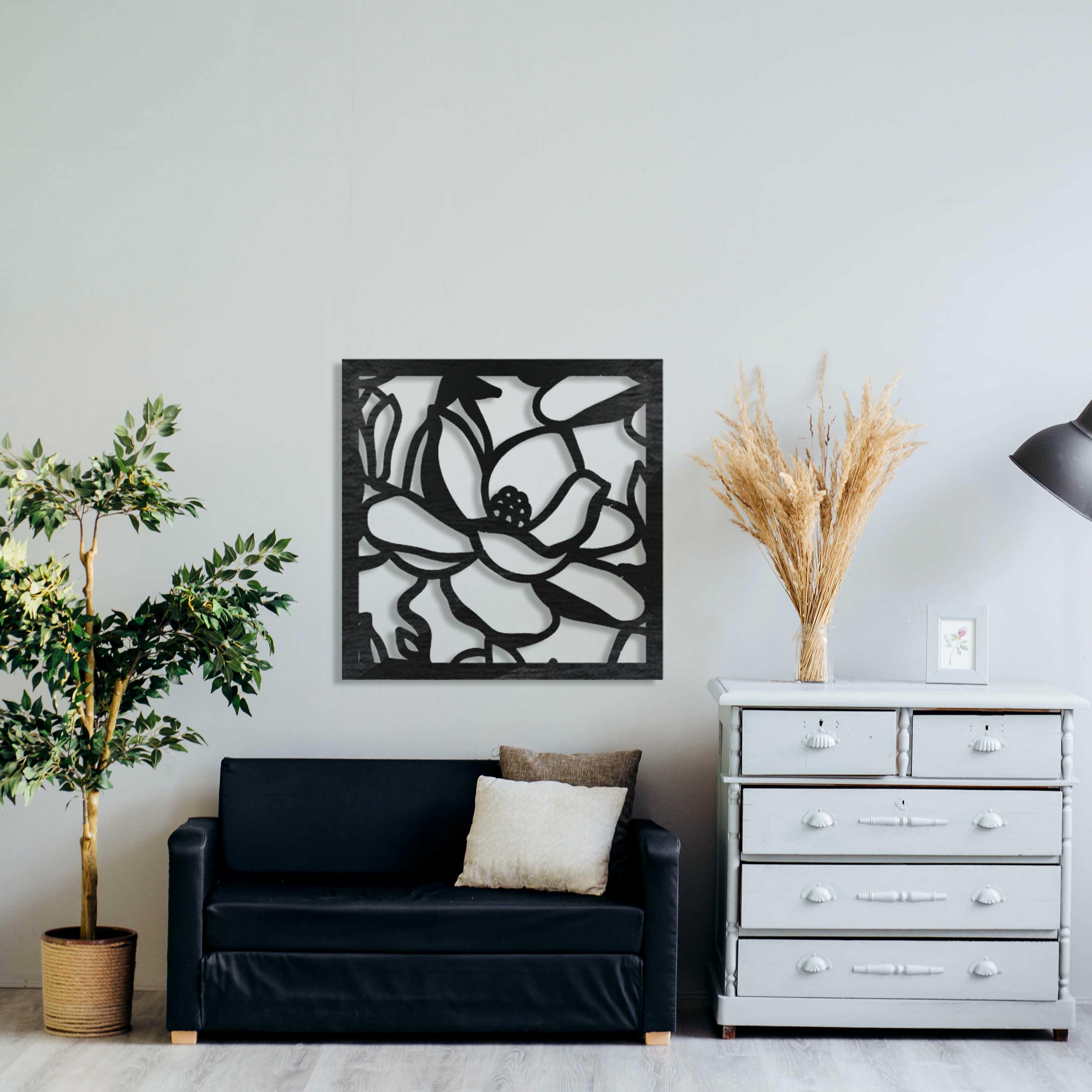 Декоративне панно Магнолія 40 см (01099-чор-40)