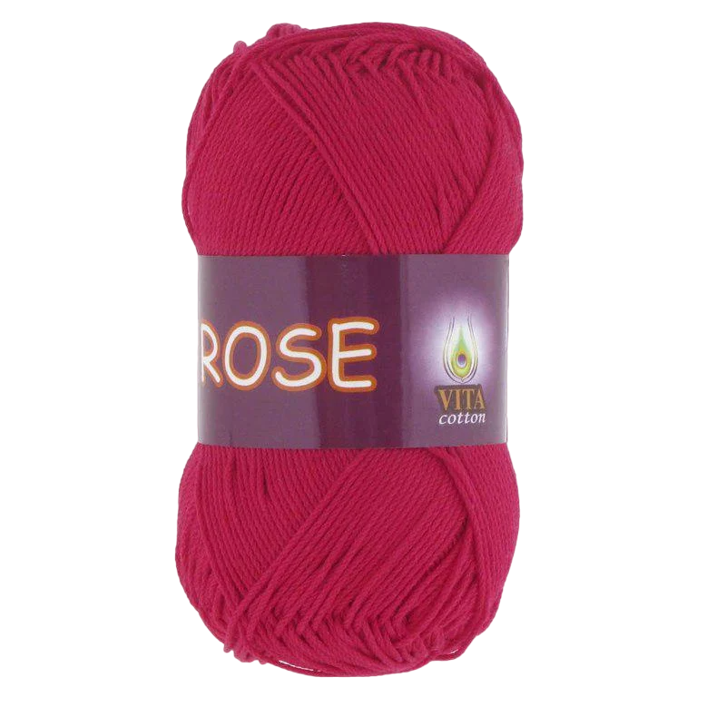 Пряжа Vita Cotton Rose 3917 красный (3350)