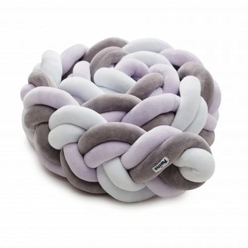 Бортик в детскую кроватку Twins Косичка 3-х прядна 200 см Фиолетовый (T15139)