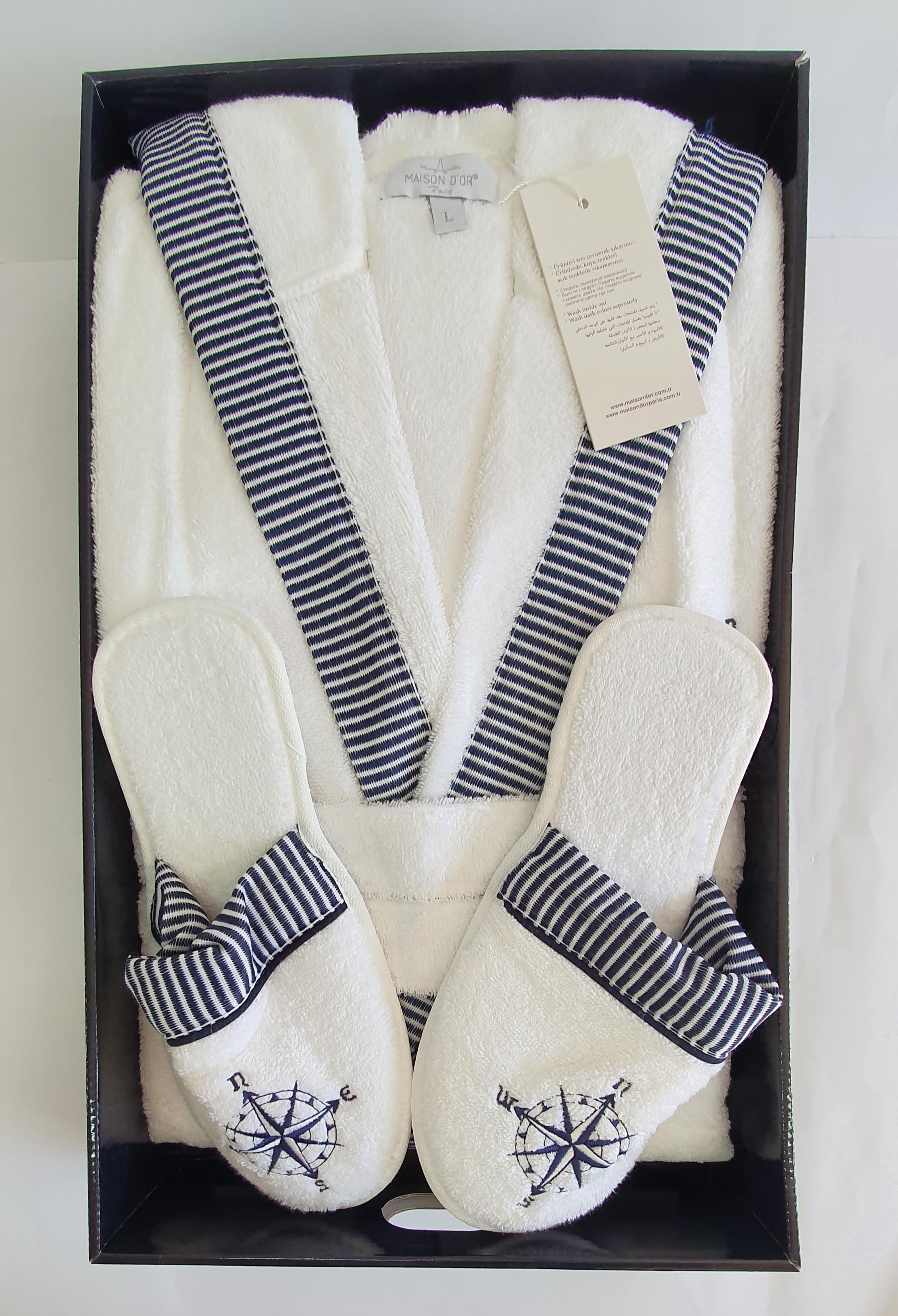 Халат мужской Maison D'or Marine Club S Белый (09MDB44S38)