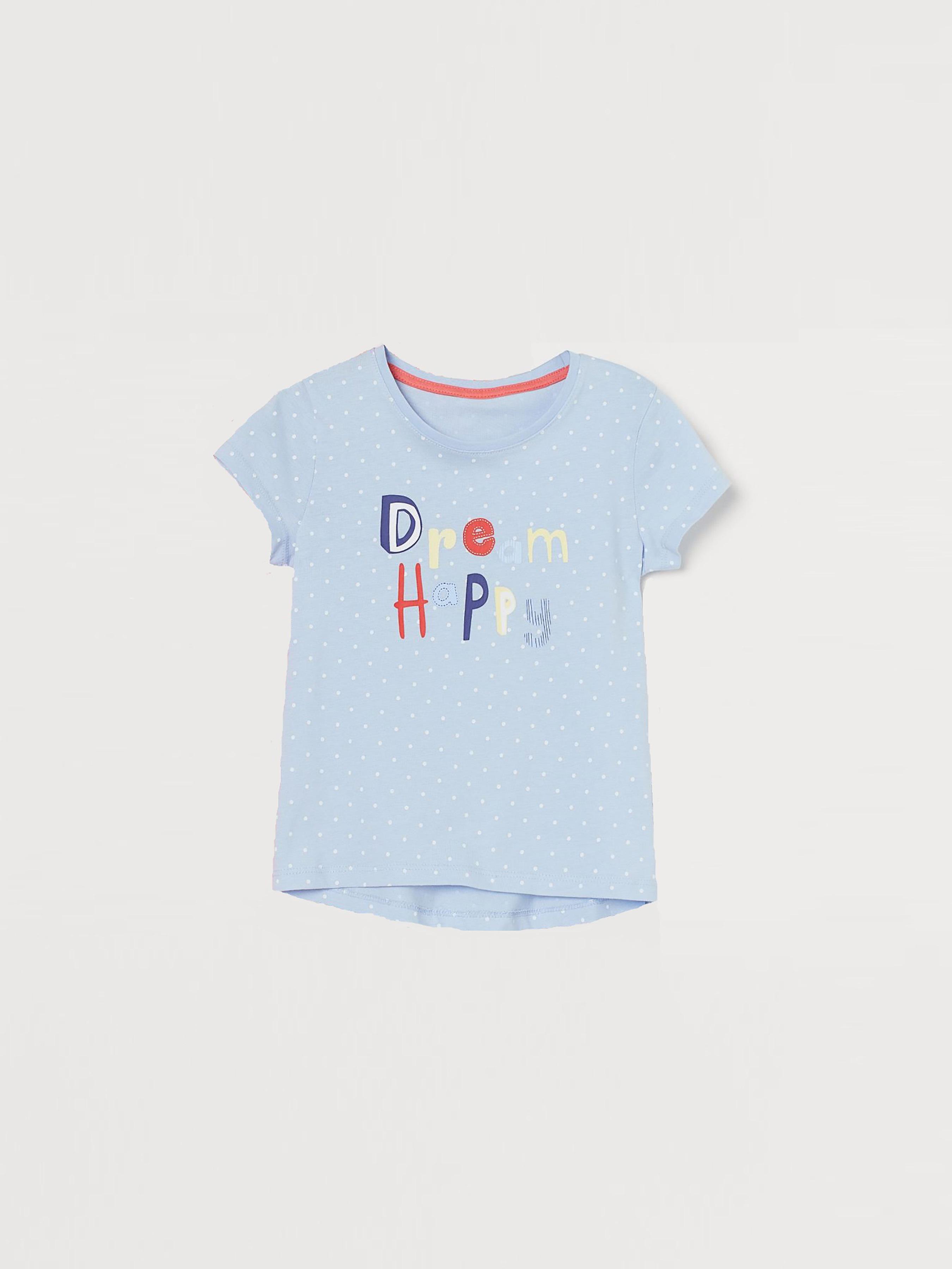 Футболка для сну H&M Надписи 110-116 см Блакитний (S91252497901)