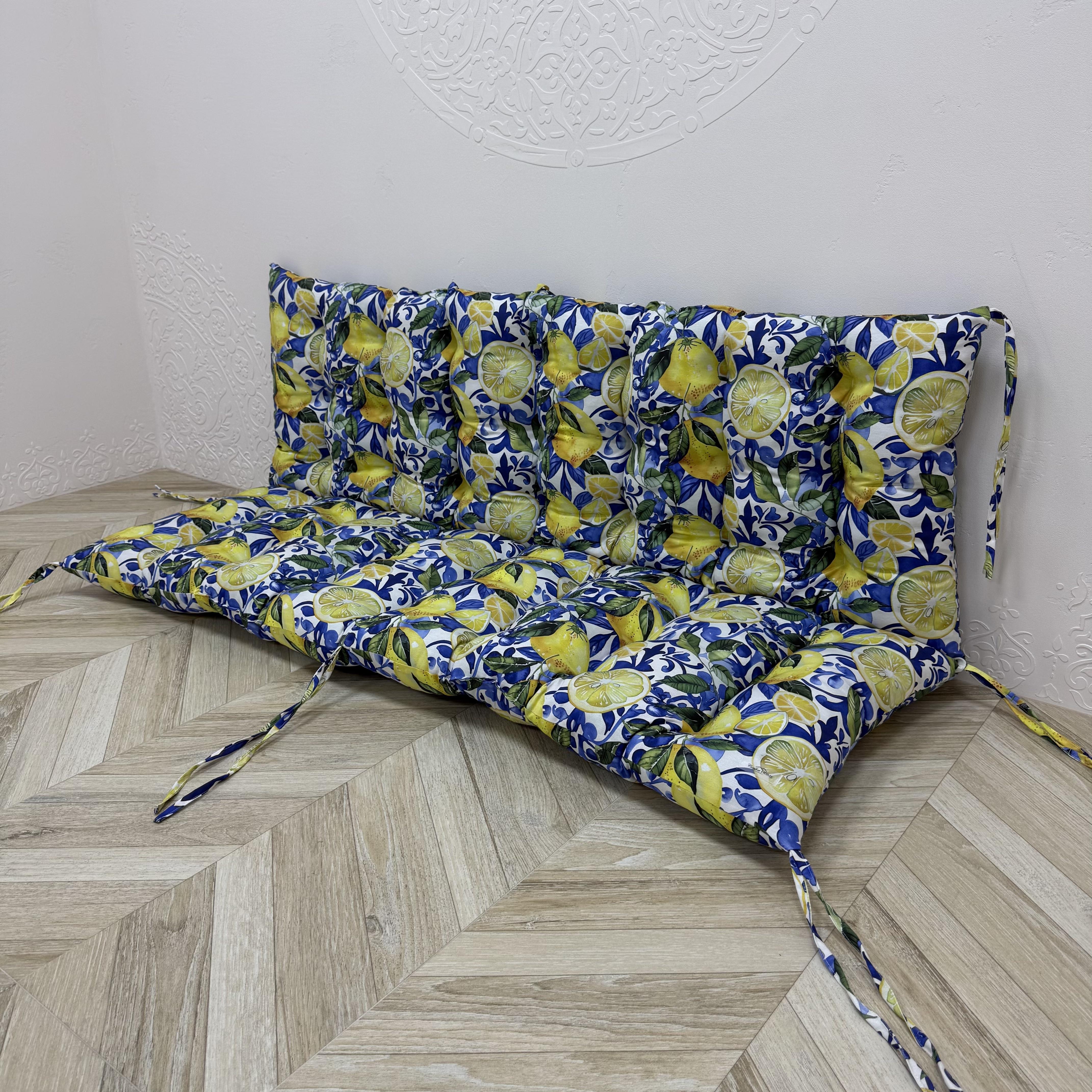 Подушка Comfort Home Lemon D&G на поддоны/качели/каркасы/садовая мебель панама 150х50х50 см