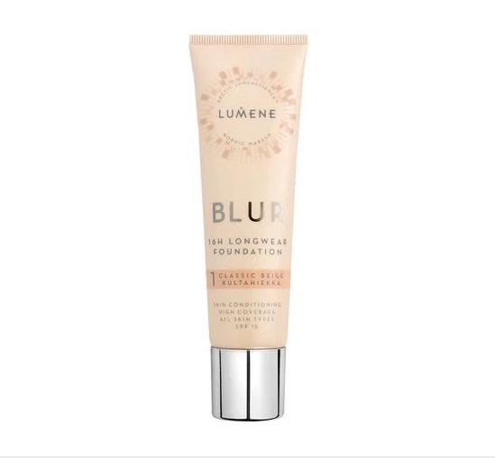 Тональный крем стойкий Lumene Blur 16H longwear Foundation Spf 15 1 Classic Beige 30 мл (2482946652)