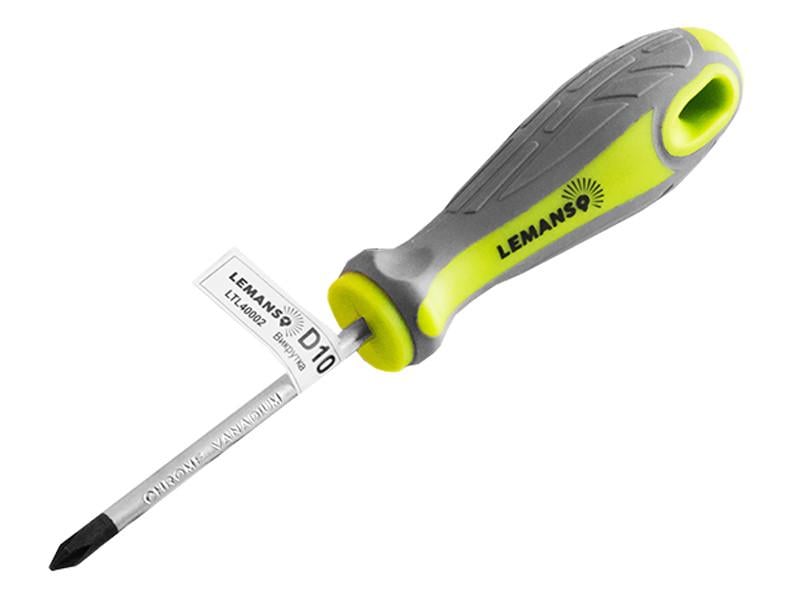 Викрутка Lemanso LTL40002 з хрестовим шліцем Phillips РН1x75 мм (2294)