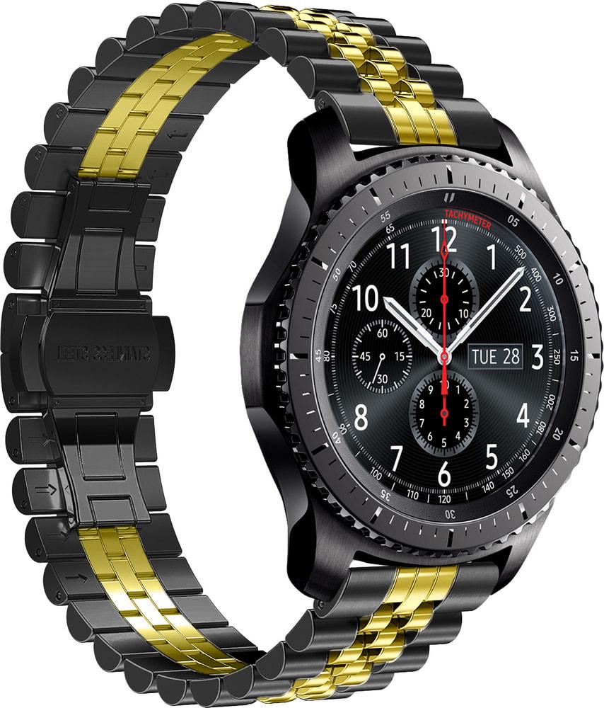 Браслет металлический Stech Line для Samsung Gear S3 Black Gold (29139-02)