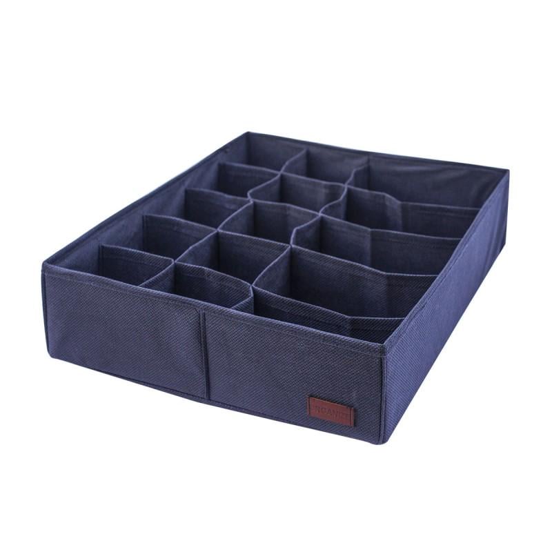 Органайзер текстильный двойной OGR22 на 15 ячеек для белья и носков 35х28х8 см