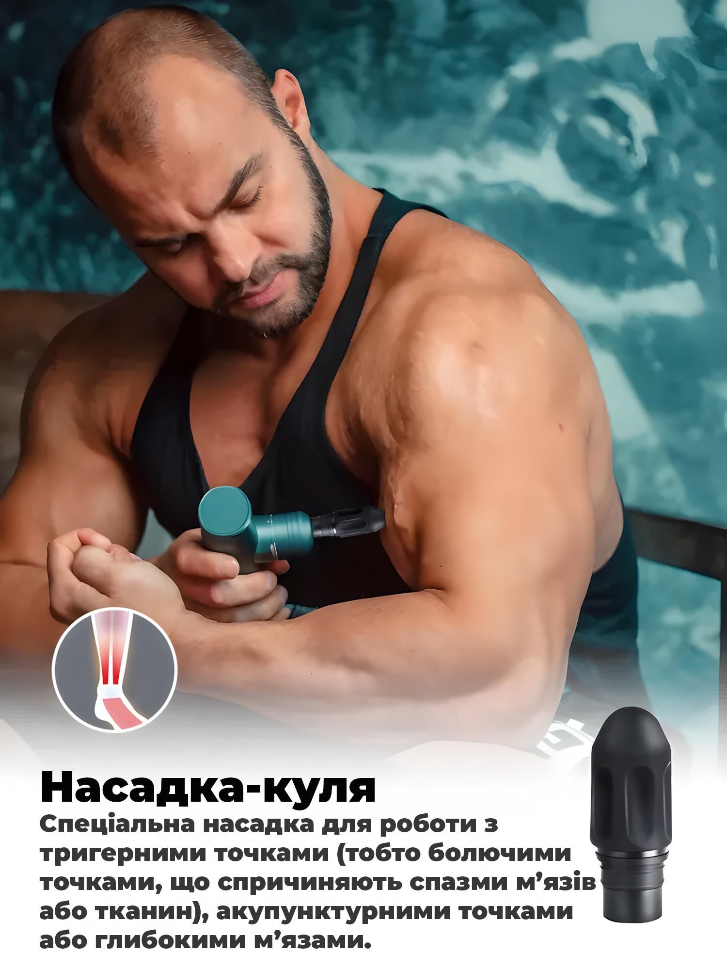 Масажер перкусійний для тіла Zabobon TouchPulse Пістолет ручний (29469238) - фото 5