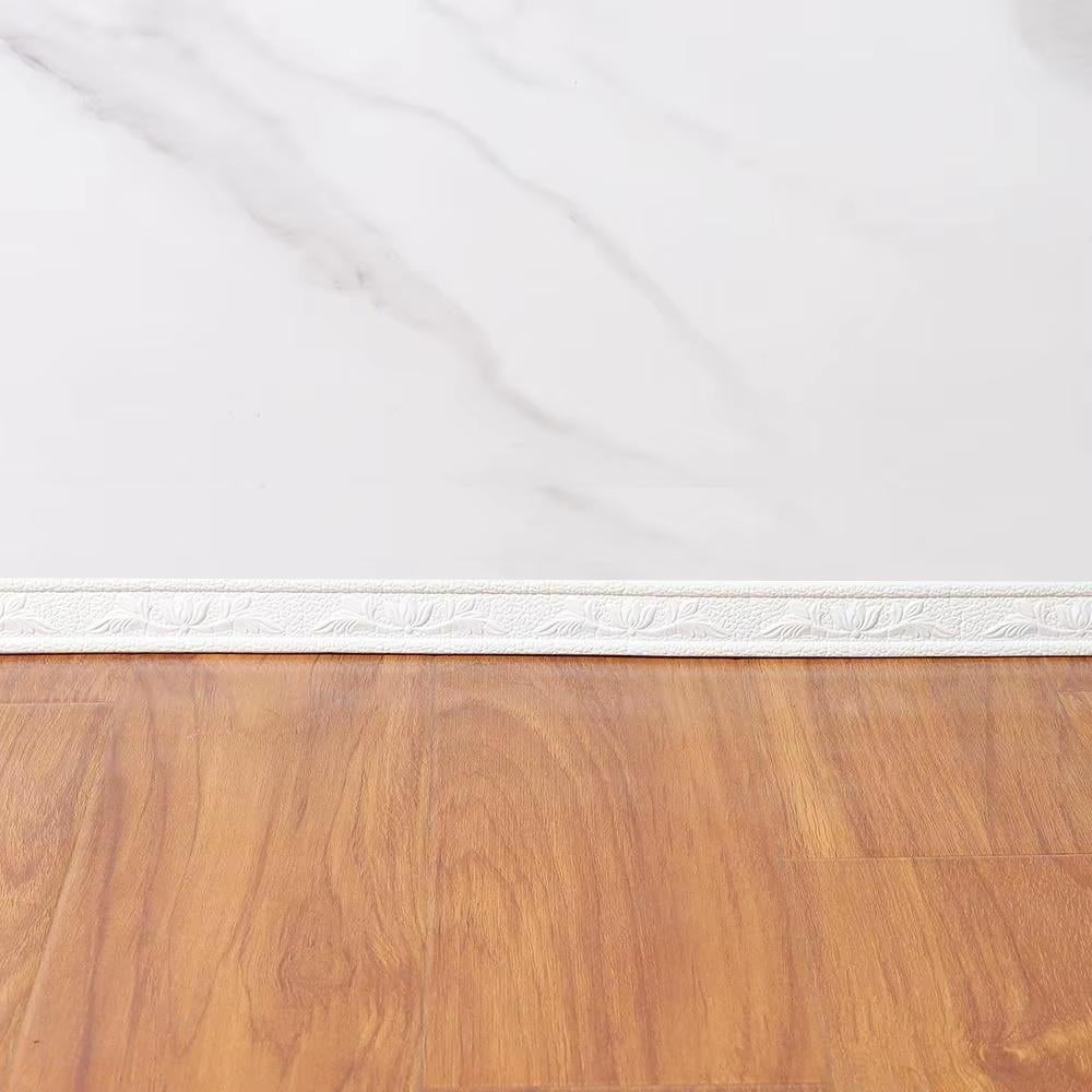 Самоклеюча стрічка плінтус універсальна 228x4 см x 4 мм Білий - фото 8