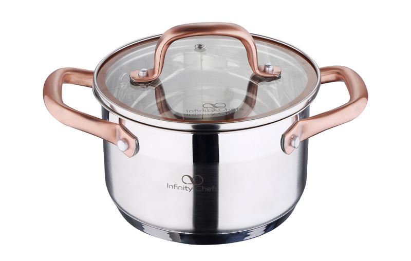 Кастрюля Bergner Infinity Chefs со стеклянной крышкой 1,8 л (BGIC-3505)