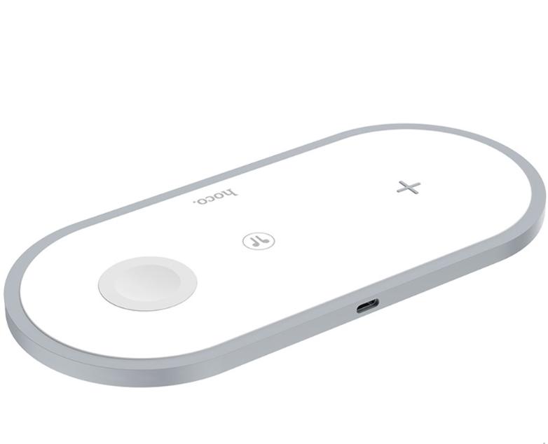 Безпровідний зарядний пристрій Hoco CW24 3в1 White