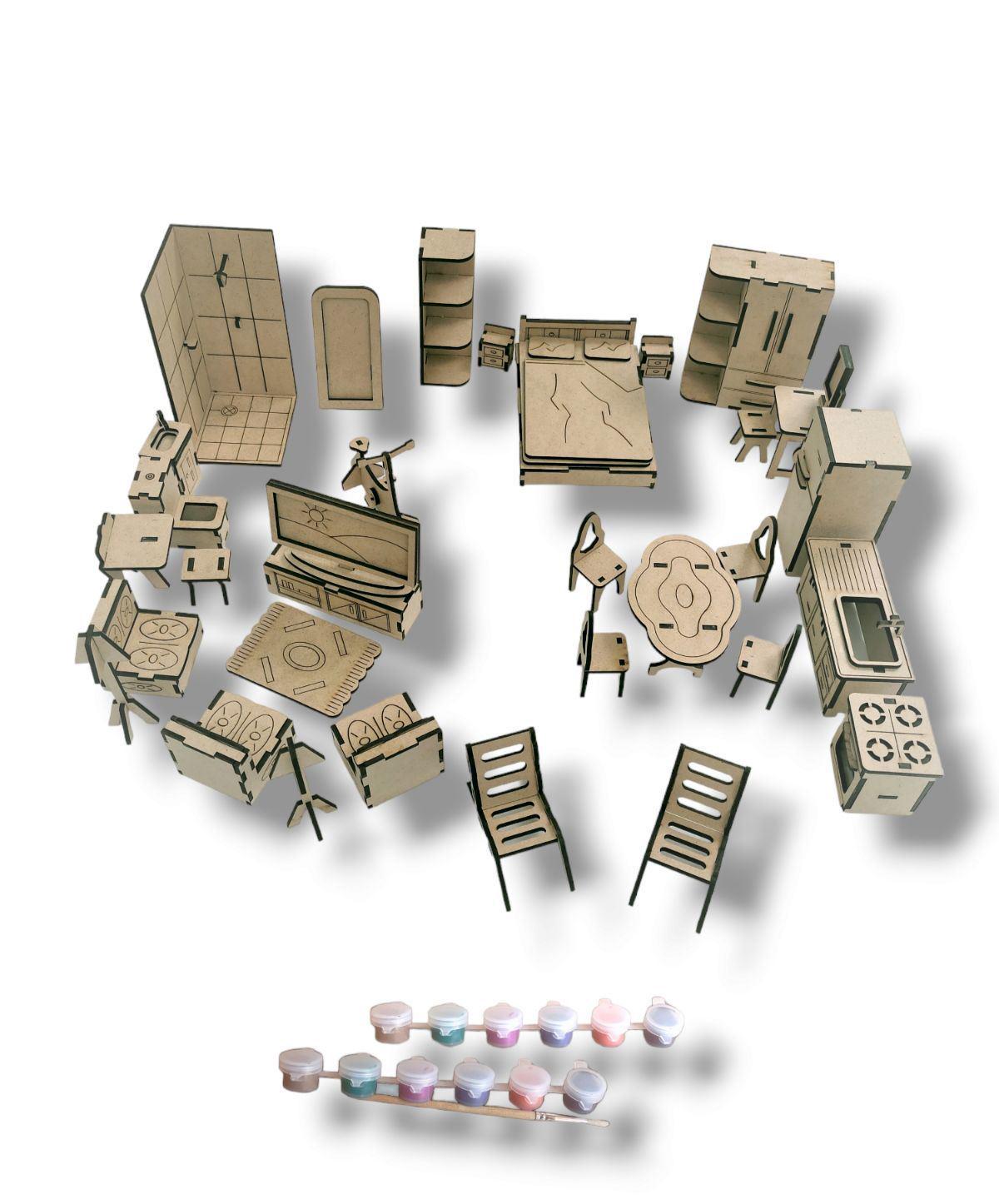 Меблі в ляльковий будинок 32 шт. (400-1030)