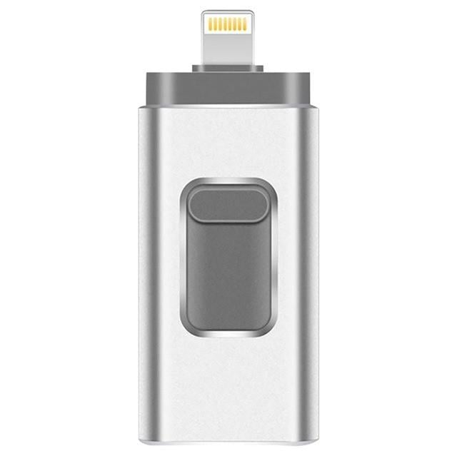 Флешка lightning Flash Drive 3в1 для iPhone Android Windows U-диск 32Gb Срібний