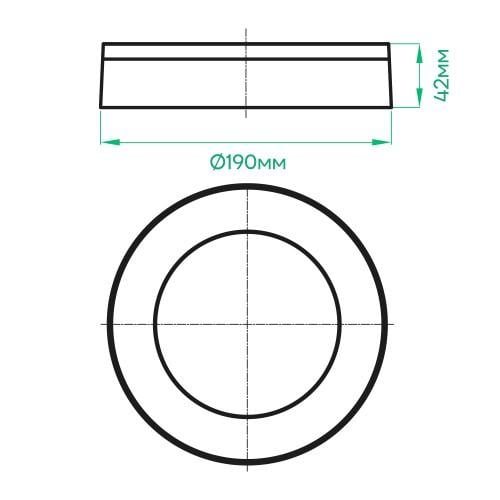 Светодиодный светильник Ardero 15W 5000К IP65 Черный (AL3007-RB 15W) - фото 3 Светодиодный светильник Ardero 15W 5000К IP65 Черный (AL3007-RB 15W) - фото 3