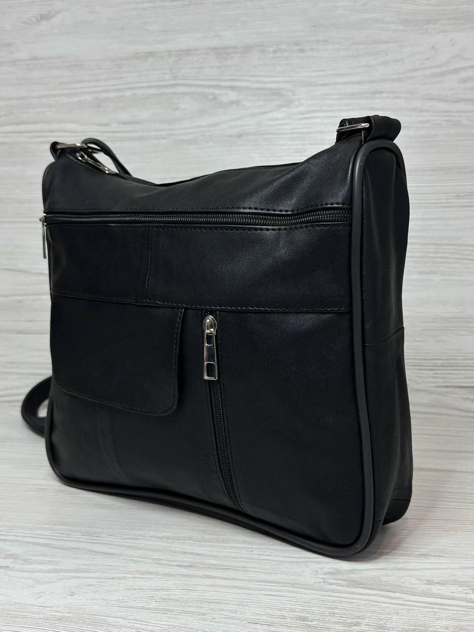 Сумка женская 107021/1 натуральная кожа Черный Сумка женская 107021/1 натуральная кожа Черный